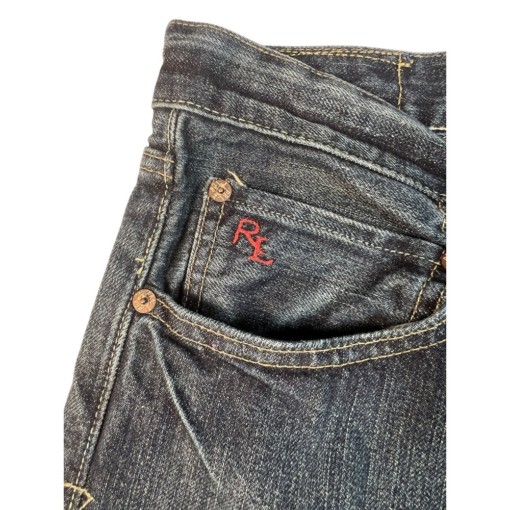 Vintage Polo Ralph Lauren Jeans Mens 38Tx36 Blue 867 Classic Straight Denim